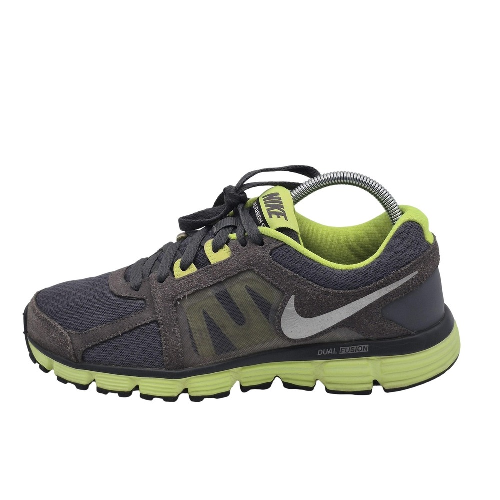 Nike Dual Fusion ST 2 Running Shoes Mens Size 8.5 Gray‎ Volt Athletic 454242-003